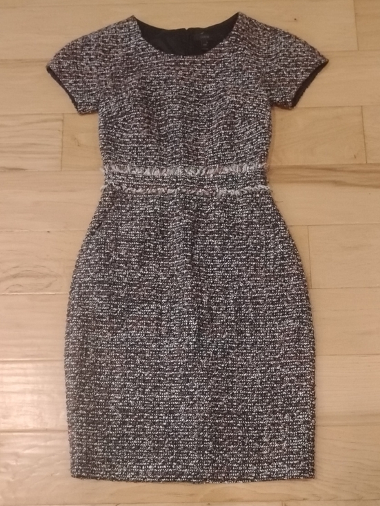 J. Crew Dresses & Skirts - Textured Black & White Tweed Sheath Dress - Women